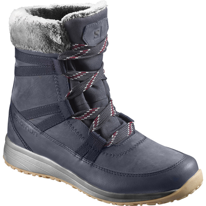 SALOMON HEIKA LTR CS WP Philippines - Men's Winter Boots - Navy | 895260-SDV